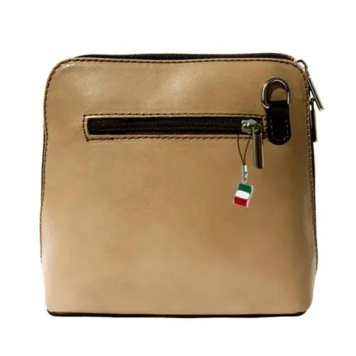 Florence Mini Damen Handtasche echtes Leder taupe braun OTF109C