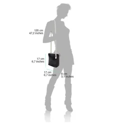 Florence Mini Damen Handtasche echtes Leder rot schwarz OTF109R