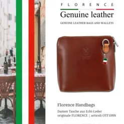 Florence Mini Damen Handtasche echtes Leder braun OTF109N