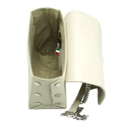Florence Nieten Abendtasche Echtleder Damen beige OTF143C