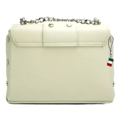 Florence Nieten Abendtasche Echtleder Damen beige OTF143C