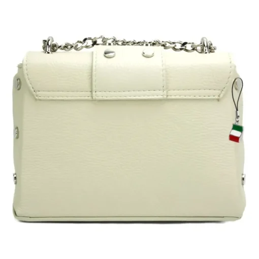 Florence Nieten Abendtasche Echtleder Damen beige OTF143C