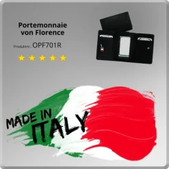 Florence Portemonnaie echtes Leder Damen Brieftasche schwarz OPF701S