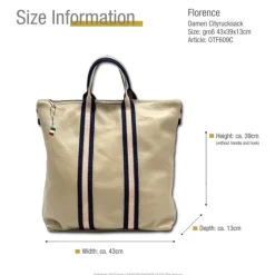 Florence Rucksack Damen Daypack Echtleder taube OTF609C