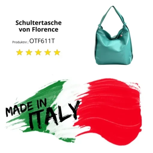 Florence Rucksack Damen Daypack Echtleder türkis OTF611T