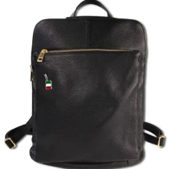 Florence Rucksack Damen Echtleder Cityrucksack schwarz ORM103S