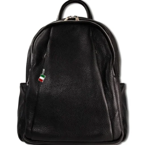 Florence Rucksack Damen Echtleder Cityrucksack schwarz ORM101S