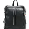 Florence Rucksack Damen Echtleder Cityrucksack schwarz ORF100S