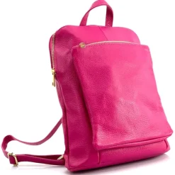 Florence Rucksack Damen Echtleder Cityrucksack fuchsia OTF610P