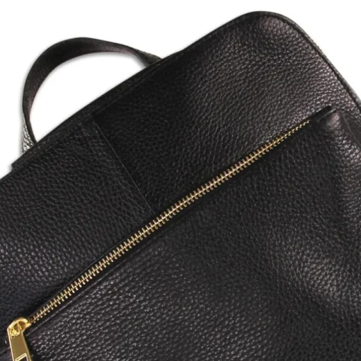 Florence Rucksack Damen Echtleder Cityrucksack schwarz ORM103S
