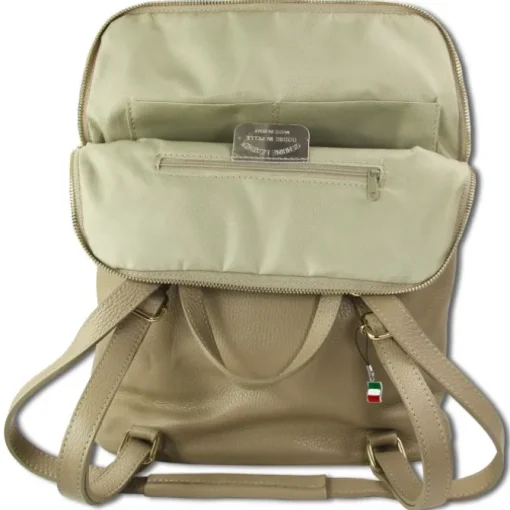 Florence Rucksack Damen Echtleder Cityrucksack taupe ORM103N
