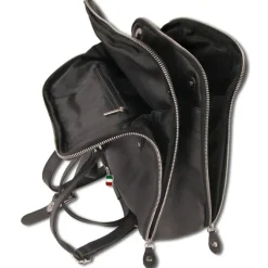 Florence Rucksack Damen Echtleder Cityrucksack schwarz ORM102S