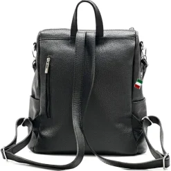 Florence Rucksack Damen Echtleder Cityrucksack schwarz ORF100S