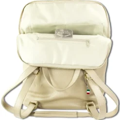 Florence Rucksack Damen Echtleder Cityrucksack beige ORM103I