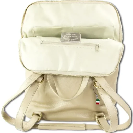 Florence Rucksack Damen Echtleder Cityrucksack beige ORM103I