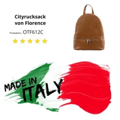 Florence Rucksack Damen Echtleder Cityrucksack tan OTF612C