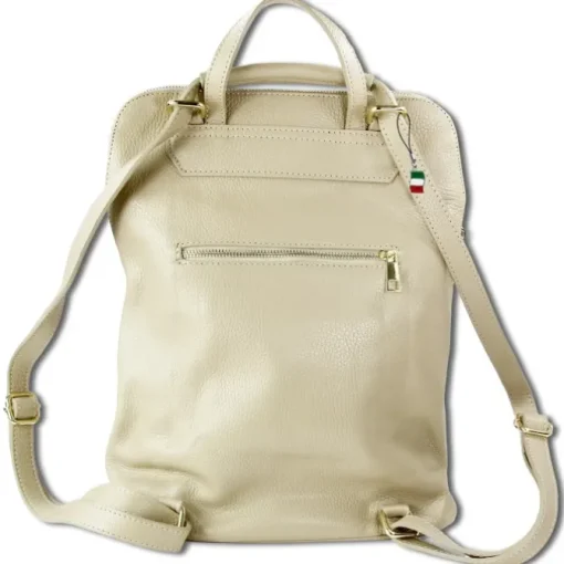 Florence Rucksack Damen Echtleder Cityrucksack beige ORM103I