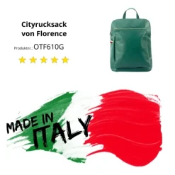 Florence Rucksack Damen Echtleder Cityrucksack grün OTF610G