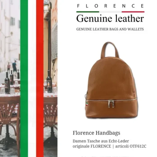 Florence Rucksack Damen Echtleder Cityrucksack tan OTF612C