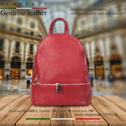 Florence Rucksack Damen Echtleder Cityrucksack rot OTF612R