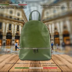 Florence Rucksack Damen Echtleder Cityrucksack grün OTF612G