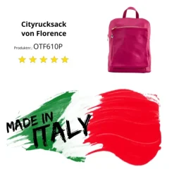 Florence Rucksack Damen Echtleder Cityrucksack fuchsia OTF610P
