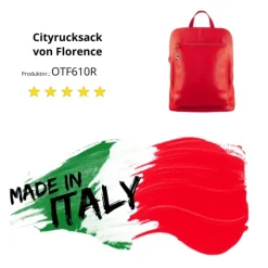 Florence Rucksack Damen Echtleder Cityrucksack rot OTF610R