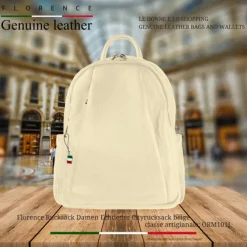 Florence Rucksack Damen Echtleder Cityrucksack beige ORM101I