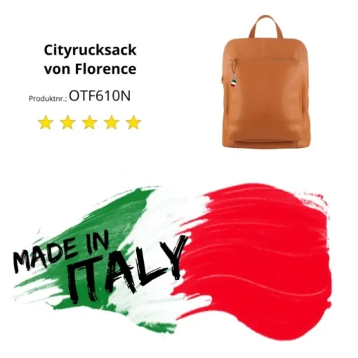 Florence Rucksack Damen Echtleder Cityrucksack tan OTF610N