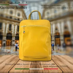 Florence Rucksack Damen Echtleder Cityrucksack gelb OTF610Y
