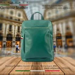 Florence Rucksack Damen Echtleder Cityrucksack grün OTF610G
