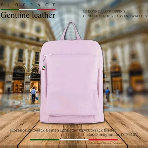 Florence Rucksack Damen Echtleder Cityrucksack flieder OTF610V