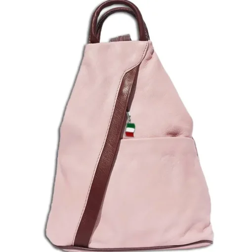 Florence Rucksack Echtleder rosa Damen Rucksacktasche OTF604A