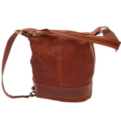 Florence ,Rucksack wandelbar Damen Handtasche Leder braun OTF104N