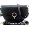 Florence Satteltasche Echtleder Damen schwarz OTF824S