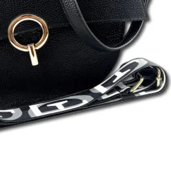 Florence Satteltasche Echtleder Damen schwarz OTF824S