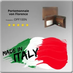 Florence Vintage Portemonnaie echtes Leder braun Brieftasche OPF100N