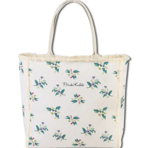 Frida Kahlo Damen Henkeltasche Canvas Tasche natur, dunkelgrün OTI800I