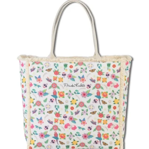 Frida Kahlo Damen Henkeltasche Canvas Tasche beige, natur, bunt OTI800F