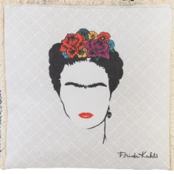 Frida Kahlo Damen Henkeltasche Canvas Tasche natur, schwarz OTI800N