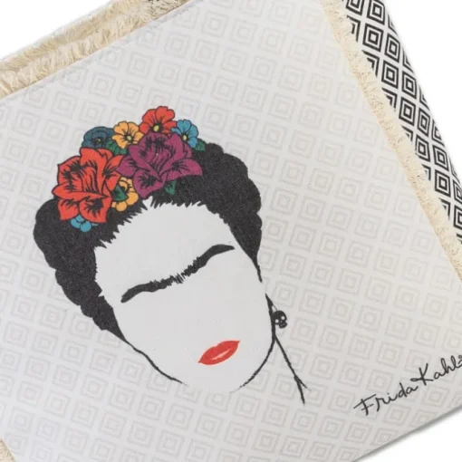 Frida Kahlo Damen Henkeltasche Canvas Tasche natur, schwarz OTI800N
