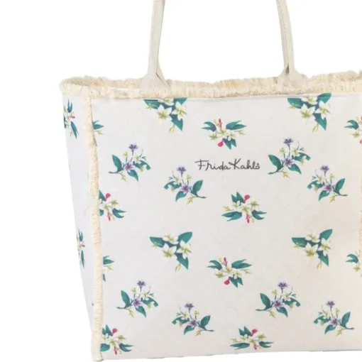 Frida Kahlo Damen Henkeltasche Canvas Tasche natur, dunkelgrün OTI800I