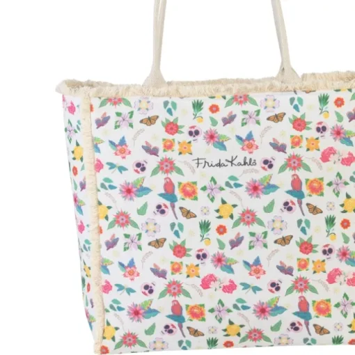 Frida Kahlo Damen Henkeltasche Canvas Tasche beige, natur, bunt OTI800F