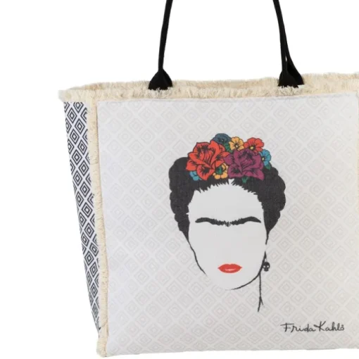 Frida Kahlo Damen Henkeltasche Canvas Tasche natur, schwarz OTI800N