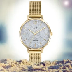 Girl Only GO Damenuhr Analog Quarzuhr mit Edelstahlarmband gold UGO695234