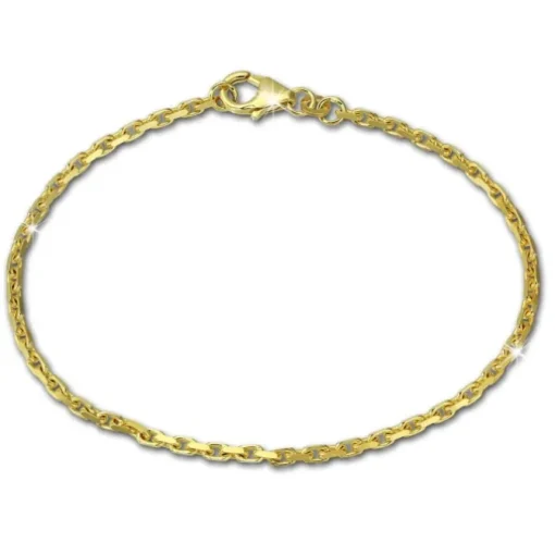 GoldDream Armband Anker diamantiert 333 Gold 18,5cm 8 Karat GDA0218Y