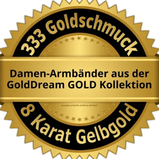 GoldDream Armband Anker diamantiert 333 Gold 18,5cm 8 Karat GDA0218Y