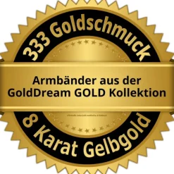GoldDream Armband Dollar-Kette 333 Gelbgold Damen 19cm GDA0429Y