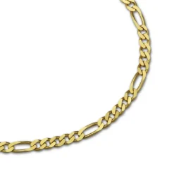GoldDream Armband Figaro diamantiert 333 Gold 19cm 8 Karat GDA0169Y