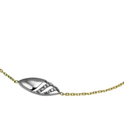 GoldDream Armband Glamour Zirkonia weiß 333 Gold 18,5cm 8 Karat GDA5018T